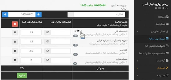 تسلط بر بهتایم - برنامه ریزی روزانه