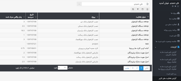 مدیریت پروژه ساختمانی با بهتایم - ایجاد هماهنگی با گزارشها