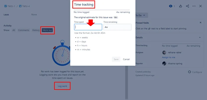 ردیابی زمان جیرا Jira