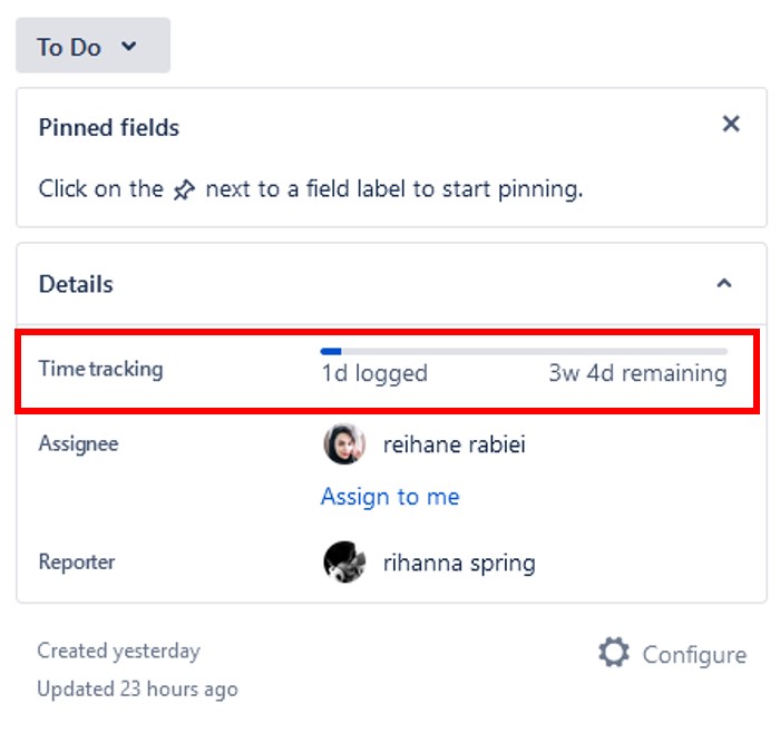 نمایش پیشرفت فعالیت در جیرا Jira