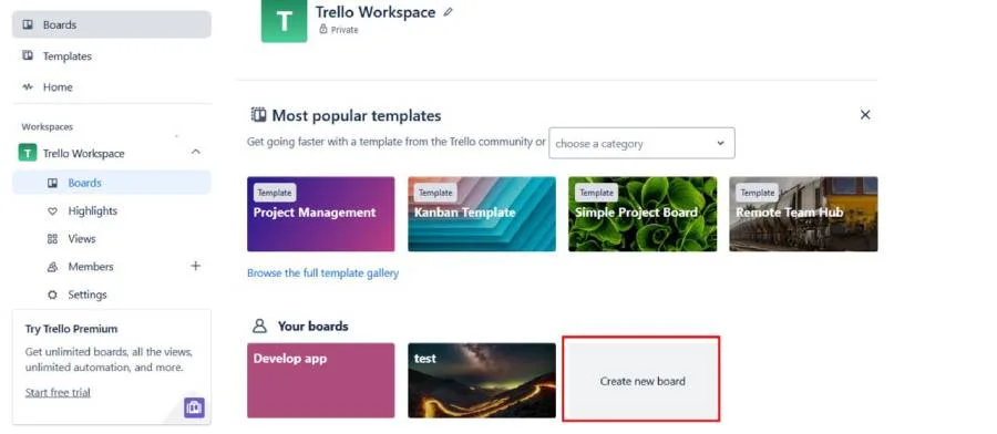 نرم افزار برنامه ریزی کارها Trello